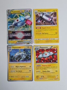 Pokemon Magnezone Card Lot - Silver, Yellow, Red, Blue Accents